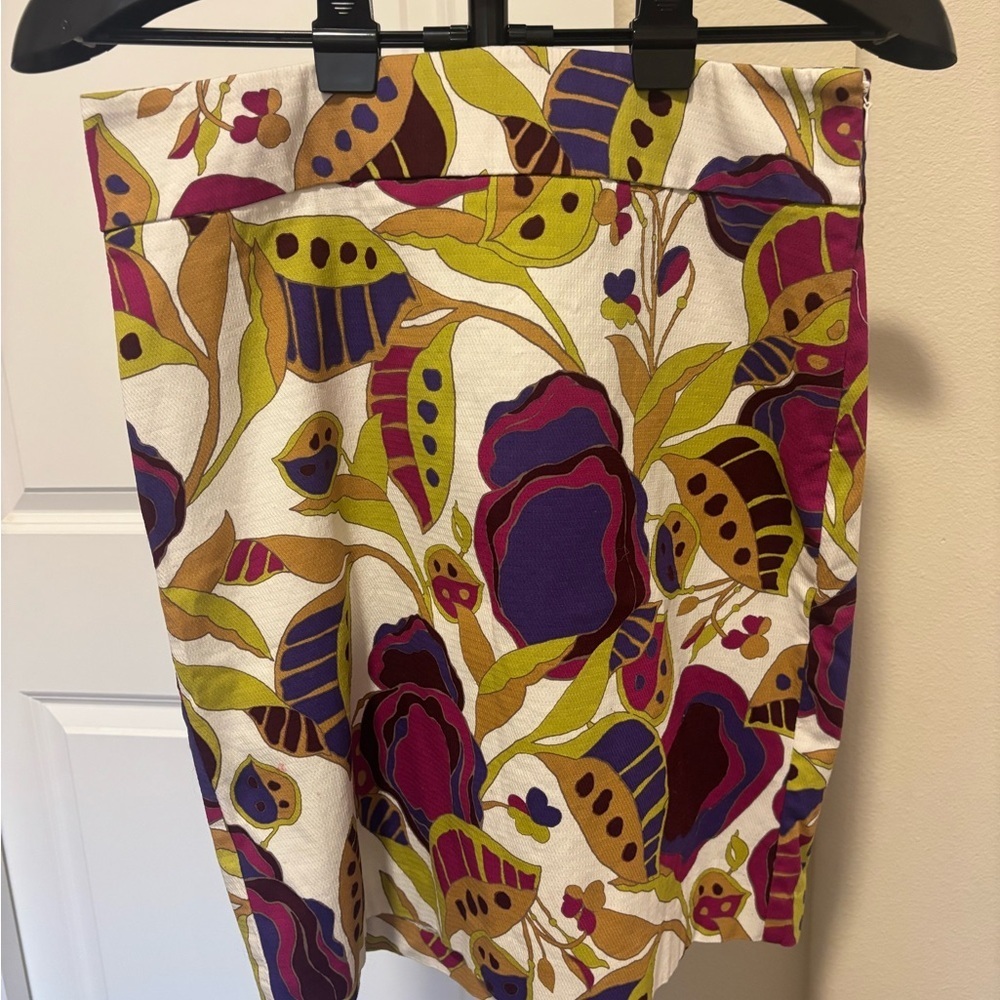 Merona Pencil Skirt - Purple and Gold Floral